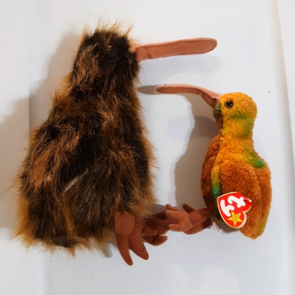 Ty Beanie Buddy and Beak Set birds tags